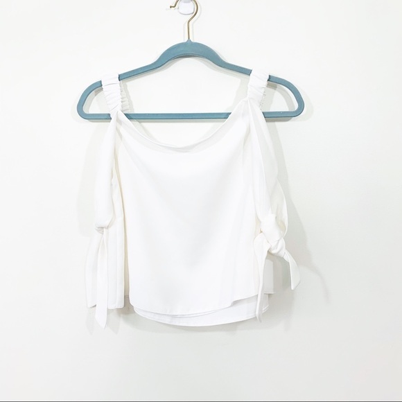 Topshop Off the Shoulder Tie sleeve top - Picture 1 of 8